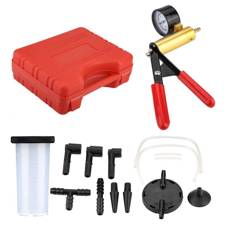 NDNCZDHC Auto Hand Held Vacuum Pump Pressure Tester Kit Brake Bleeder Test Tool von NDNCZDHC