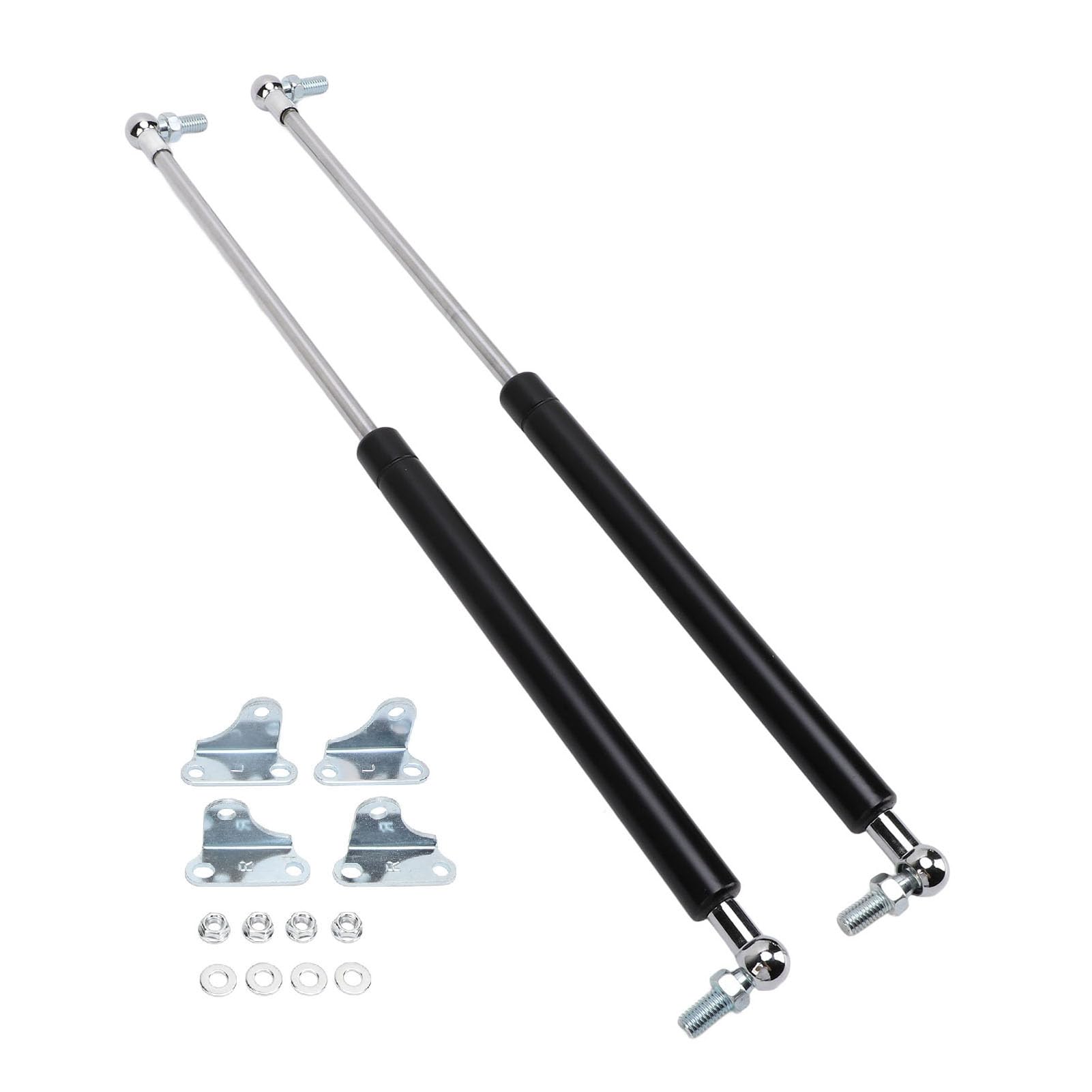 NDNCZDHC Gas Strut Shock Lift Support with L Bracket 534N 120lb Gas Spring Hatch Cargo Box Container Shocks Piston Springs Trailer Roof Top Struts (17inch) von NDNCZDHC