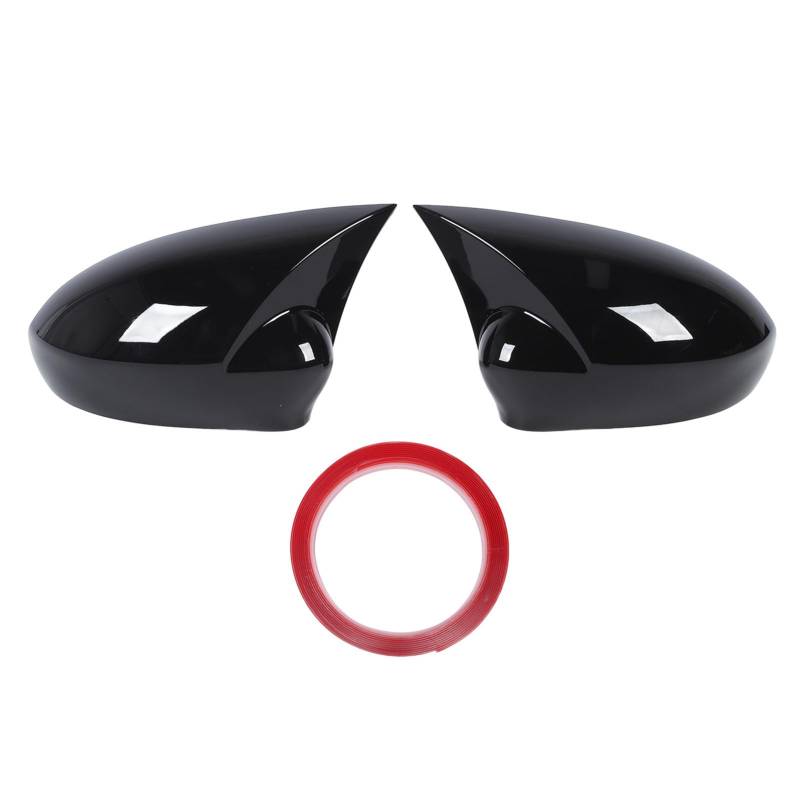 NDNCZDHC Side Mirror Cap Cover 735417229 Glossy Black Heckansicht Flügelspiegelabdeckung für Grande Punto Dal Evo Dal von NDNCZDHC