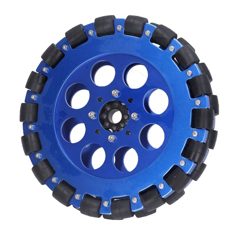 Ndnczdhc Omni Richtungsrad 8 -Zoll -Roboter -Chassis 30 kg Einzelrad -Ladungskapazität Roboter Omni -Rad Aluminiumlegierung Caster Wälzer ((Dual-Wheel-Kombination) UM5604-0014-0203) von NDNCZDHC