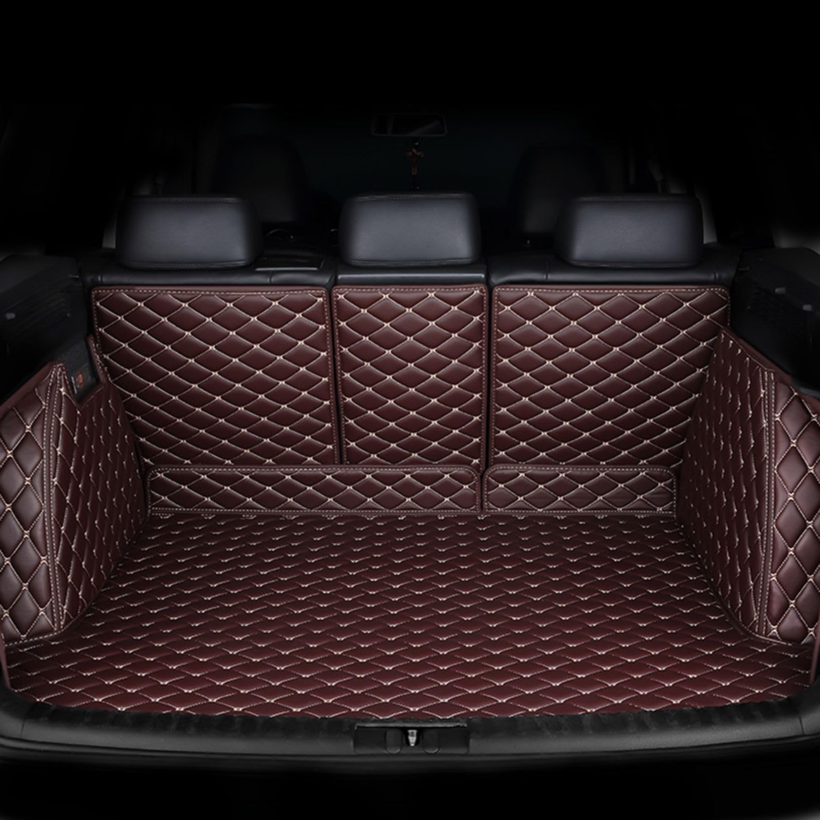 Kofferraum Schutzmatte für BMW X1 F48 2015–2023, Kofferraummatte Antirutschmatte Kofferraumschutz Boot Liner Mat Auto Zubehör,Coffee von NEFLUM