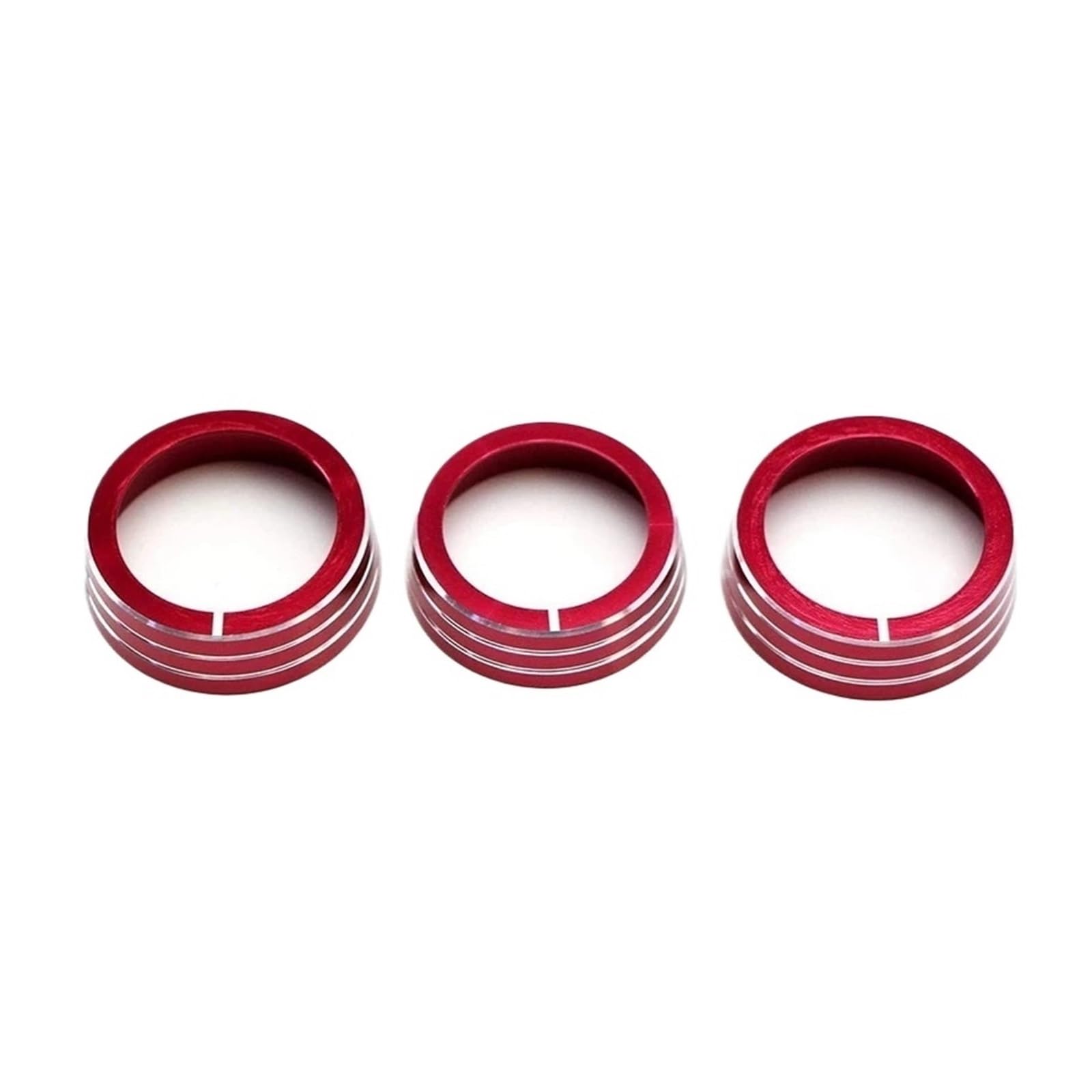 NEGRO 3 Stück AC-Klimaregler-Ringknopfabdeckungen, passend for MK6, Golf Jetta, rotes Aluminium, kompatibel Armaturenbrett-Knopf-Akzent NEGRO 3 Stück AC-Klimaregler-Ringknopfabdeckungen, passend for MK6, Golf Jetta, rotes Aluminium, kompatibel Armaturenbrett-Knopf-Akzent von NEGRO