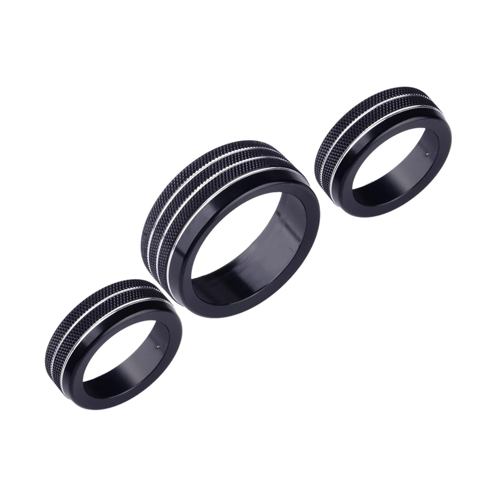 NEGRO 3-teiliges Set mit Knopfabdeckung for den Radio-Lautstärkeschalter, passend for Jeep, Grand Cherokee 2014–2021, Mittelkonsole, AC-Klima-Drehknopfring, schwarz Armaturenbrett-Knopf-Akzent NEGRO 3-teiliges Set mit Knopfabdeckung for den Radio-Lautstärkeschalter, passend for Jeep, Grand Cherokee 2014–2021, Mittelkonsole, AC-Klima-Drehknopfring, schwarz Armaturenbrett-Knopf-Akzent von NEGRO