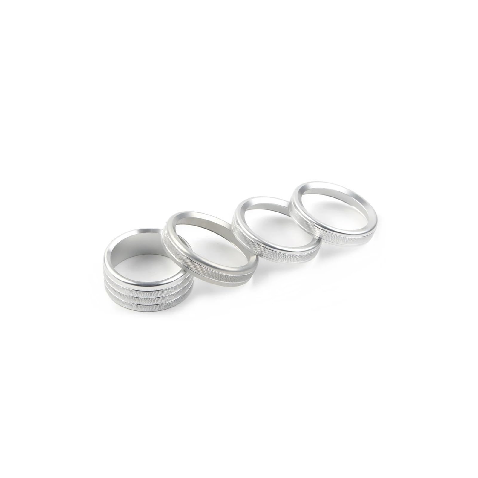 NEGRO 4-teiliges Set mit Zierleisten for Knopfringabdeckungen, passend for Jeep, Wrangler JL 2018 2019 2020, CNC-Aluminium-Zierleiste for den Autoklimaanlagenschalter Armaturenbrett-Knopf-Akzent(Silve NEGRO 4-teiliges Set mit Zierleisten for Knopfringabdeckungen, passend for Jeep, Wrangler JL 2018 2019 2020, CNC-Aluminium-Zierleiste for den Autoklimaanlagenschalter Armaturenbrett-Knopf-Akzent(Silve von NEGRO