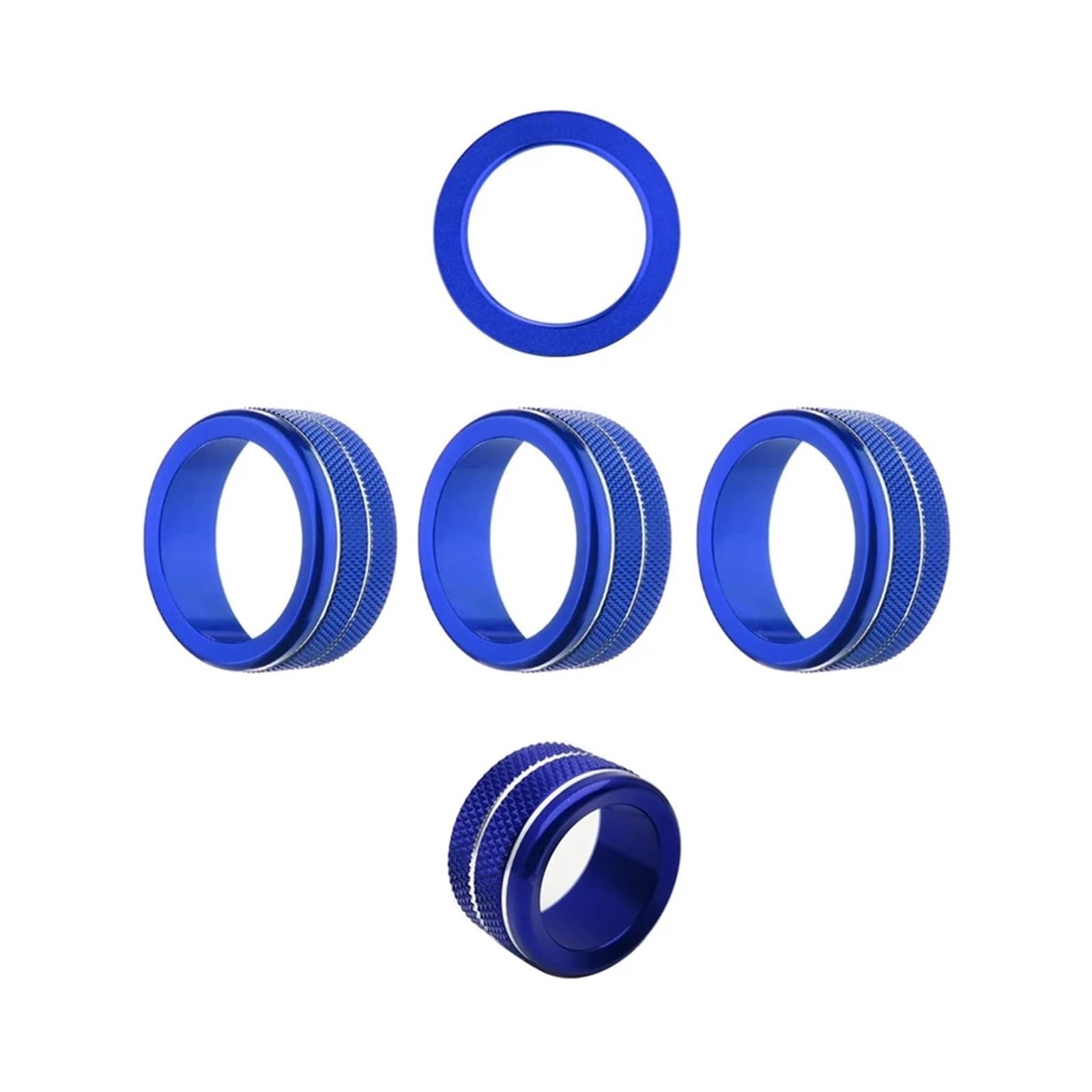 NEGRO Abdeckung for den Lautstärkeregler der Klimaanlage, passend for Civic, 11. 2022, Abdeckung des AC-Motorstartknopfschalters, Zierring, Zubehör Armaturenbrett-Knopf-Akzent(Blue) von NEGRO