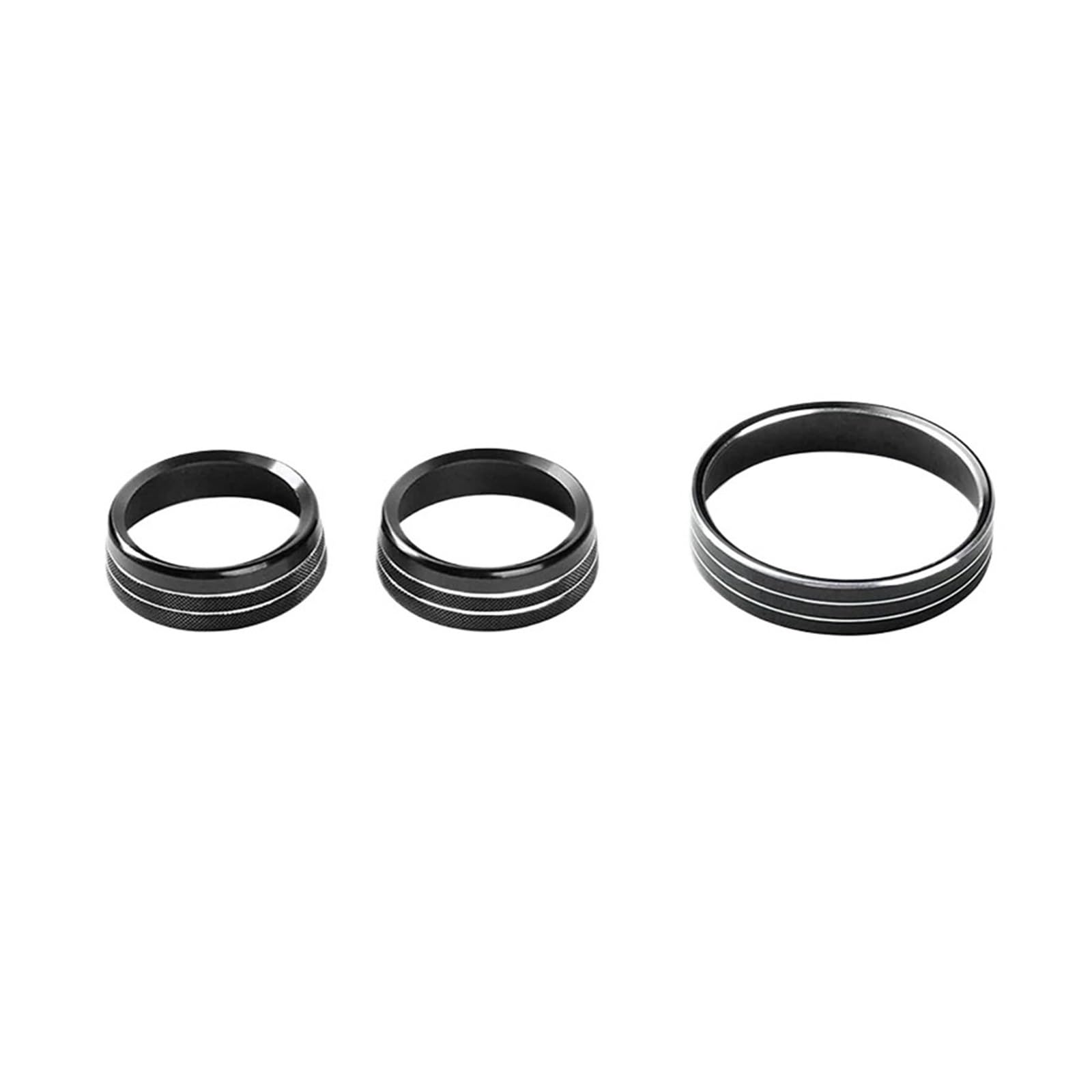 NEGRO Abdeckung for den Lautstärkeregler des Scheinwerfers, passend for Ford, Mustang 2015–2021, Zierring aus Aluminiumlegierung, Innendekor-Zubehör Armaturenbrett-Knopf-Akzent(Black) von NEGRO