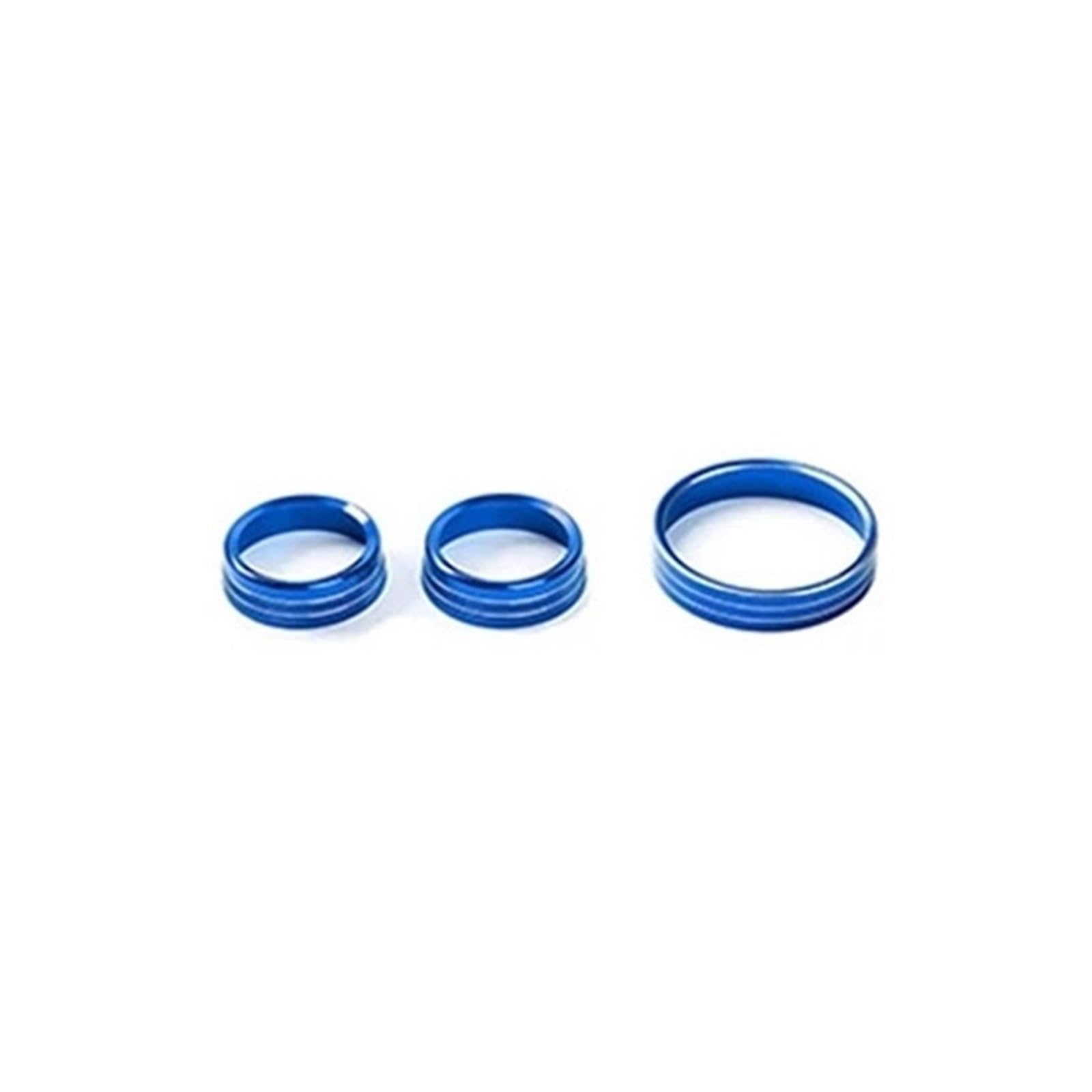 NEGRO Abdeckung for den Lautstärkeregler des Scheinwerfers, passend for Ford, Mustang 2015–2021, Zierring aus Aluminiumlegierung, Innendekor-Zubehör Armaturenbrett-Knopf-Akzent(Blue) von NEGRO