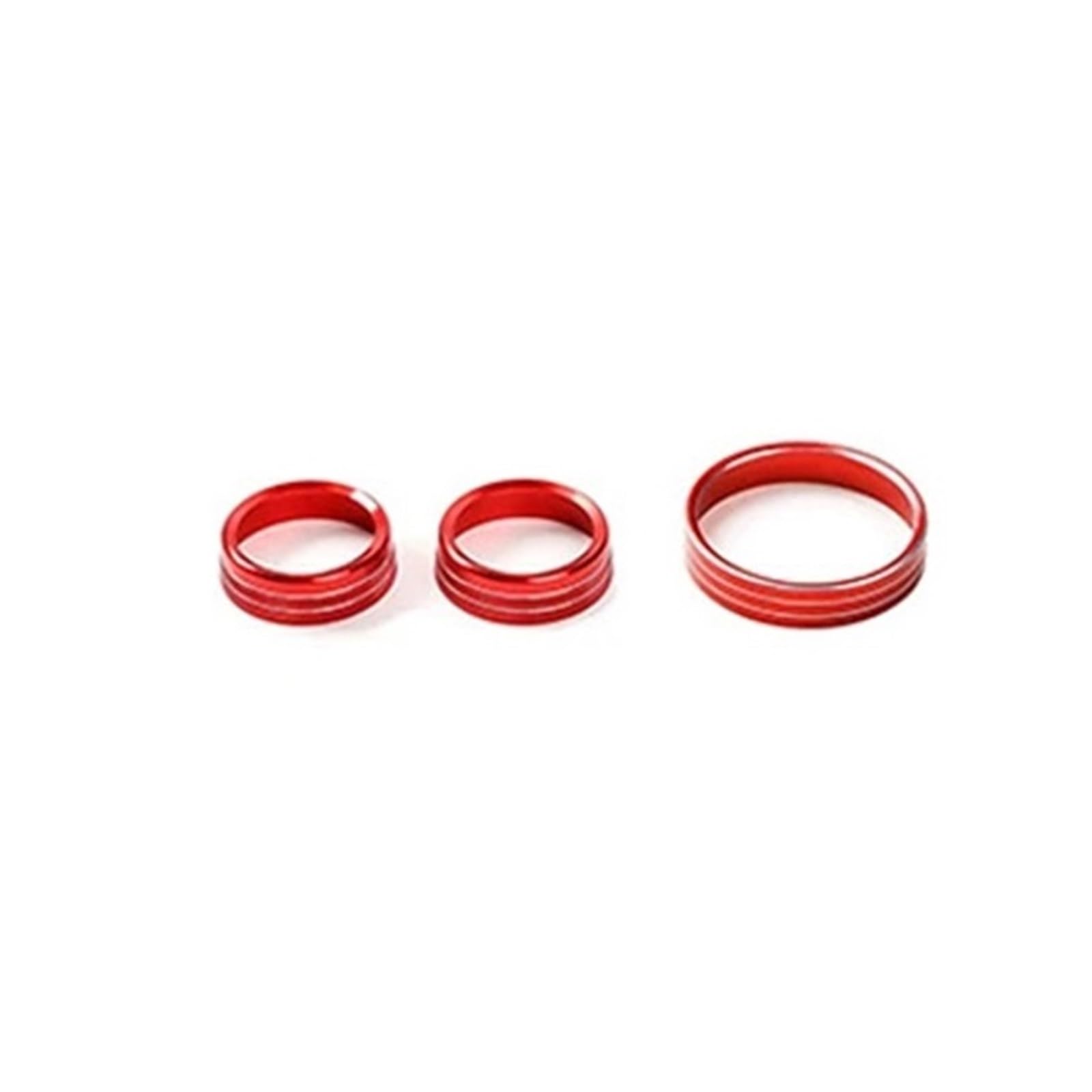 NEGRO Abdeckung for den Lautstärkeregler des Scheinwerfers, passend for Ford, Mustang 2015–2021, Zierring aus Aluminiumlegierung, Innendekor-Zubehör Armaturenbrett-Knopf-Akzent(Red) von NEGRO