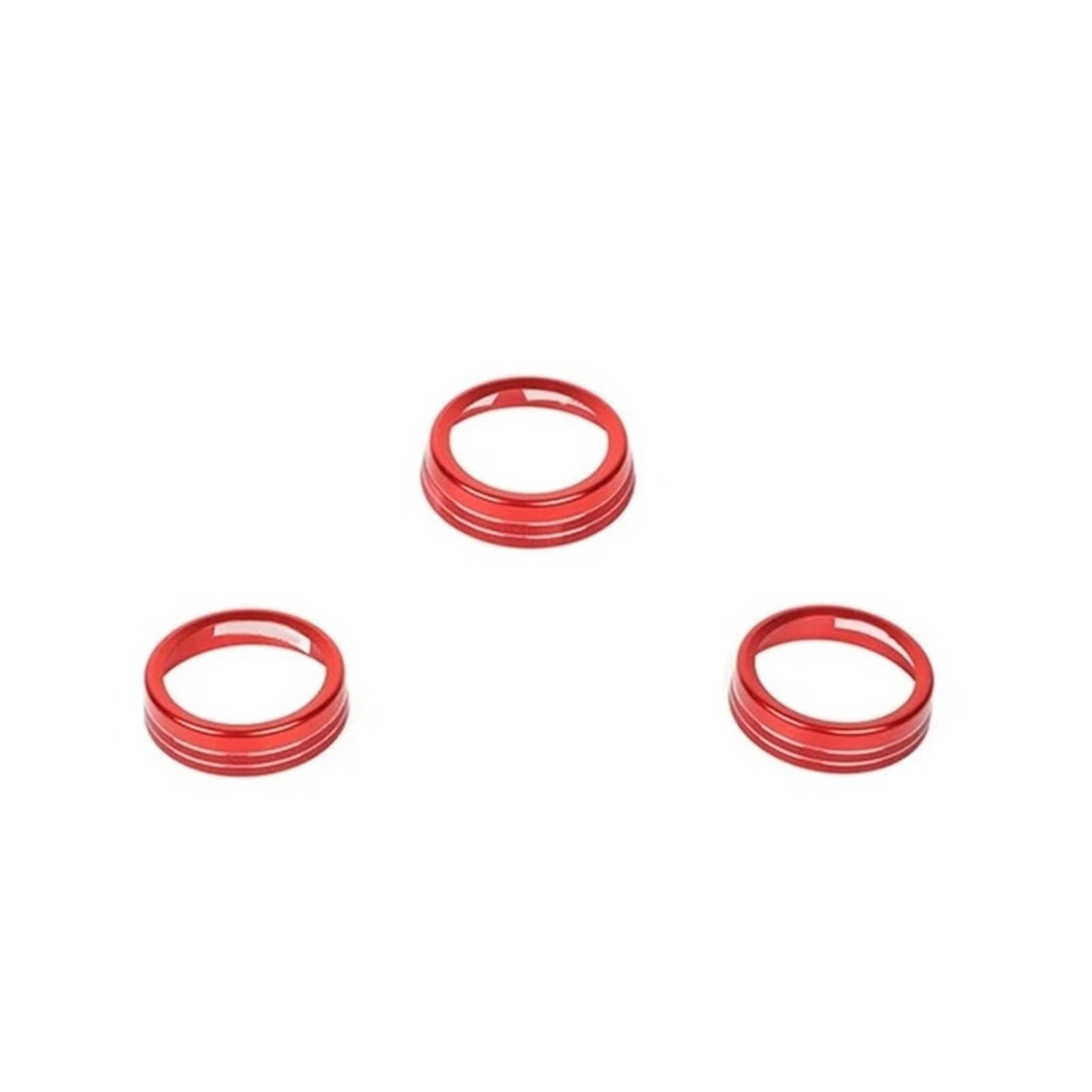NEGRO Abdeckung for den Schalterknopf der Autoklimaanlage, passend for Suzuki, Jimny 2019 2020, Dekorationsring aus Aluminiumlegierung Armaturenbrett-Knopf-Akzent(Red) von NEGRO