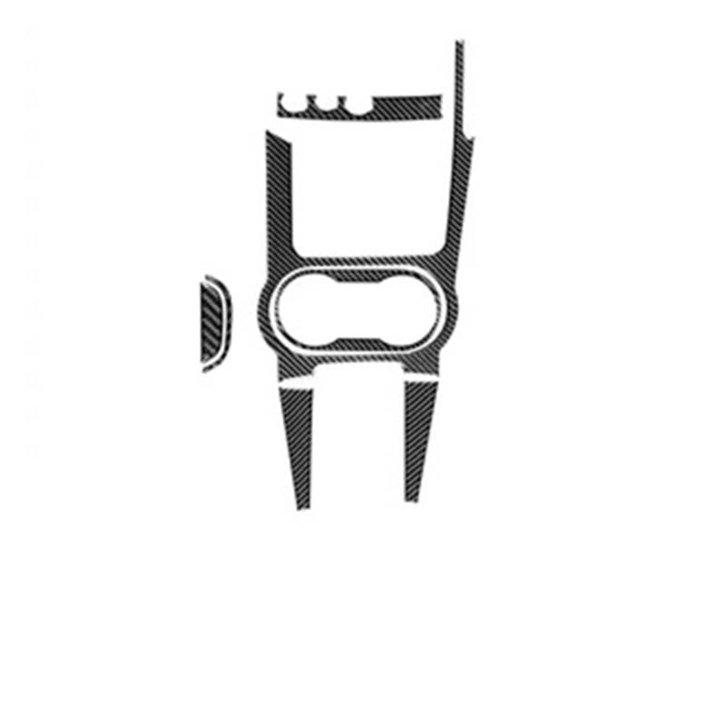 NEGRO Aufkleber for Cup-Rahmenverkleidung, passend for Dodge, Durango 2004–2007, zentrale Aufbewahrungsabdeckung aus Kohlefaser, Auto-Innenzubehör, dekorativ Getränkehalter in der Mittelkonsole, dekor von NEGRO