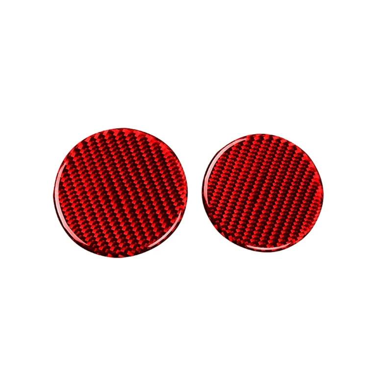 NEGRO Auto-Wasserbecher-Schlitz-Dichtungs-Trim-Abdeckungsaufkleber, passend for Ford, Mustang GT 2015–2021, Autozubehör, Kohlefaser-Innenaufkleber, Dekor Getränkehalter in der Mittelkonsole, dekorativ von NEGRO