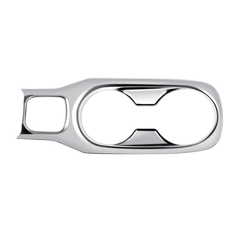 NEGRO Auto-Wasserbecherhalter-Dekorationsaufkleber, passend for Toyota, Corolla Cross 2021 2022, silberne Mittelkonsolen-Abdeckung Getränkehalter in der Mittelkonsole, dekorativer Aufkleber von NEGRO