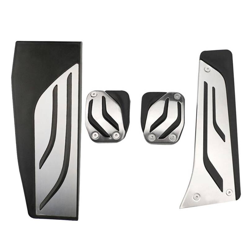 NEGRO Bremsbeschleuniger-Kraftstoff-Autopedale, passend for BMW 1 2 3 4Series M3 M4 E87 E90 F20 F21 F30 F32 F36 F80 F82 Fußstütze Bremspedal auto pedal abdeckung(4Pcs MT With Rest) von NEGRO