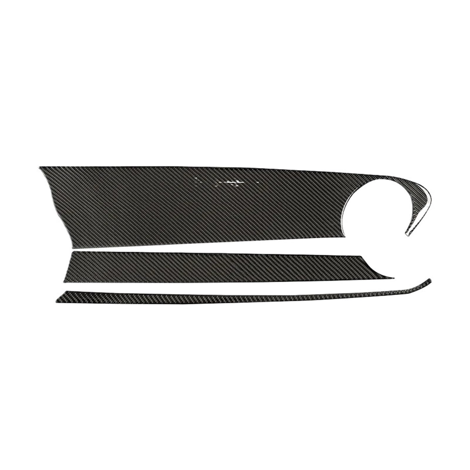 NEGRO Co-Pilot-Aufkleber for die Mittelkonsole, passend for Chevrolet, Camaro 2016–2019, Innenleisten aus Kohlefaser, Auto Co-Pilot-Zieraufkleber für das Armaturenbrett(Black) von NEGRO