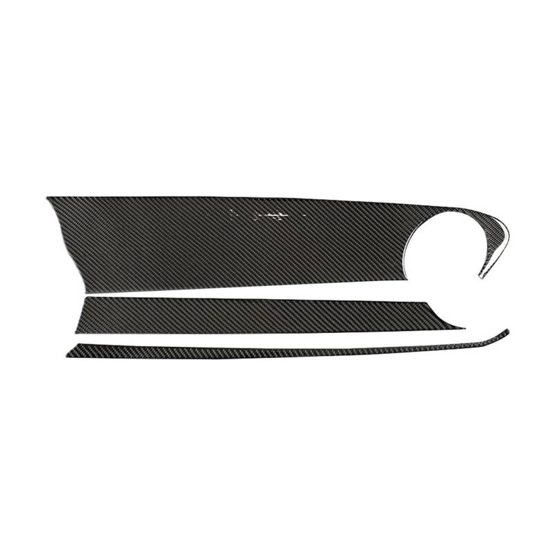 NEGRO Co-Pilot-Aufkleber for die Mittelkonsole, passend for Chevrolet, Camaro 2016–2019, Innenleisten aus Kohlefaser, Auto Co-Pilot-Zieraufkleber für das Armaturenbrett(Black) von NEGRO