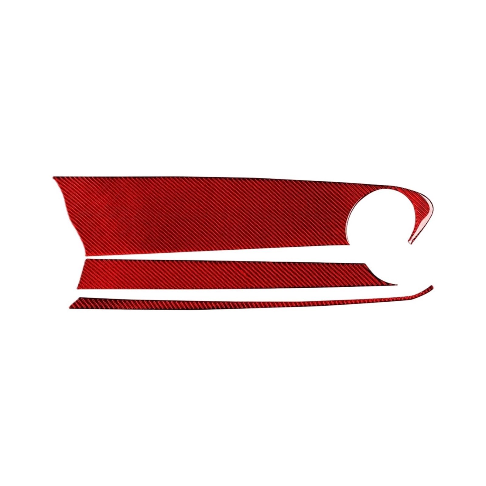 NEGRO Co-Pilot-Aufkleber for die Mittelkonsole, passend for Chevrolet, Camaro 2016–2019, Innenleisten aus Kohlefaser, Auto Co-Pilot-Zieraufkleber für das Armaturenbrett(Red) von NEGRO