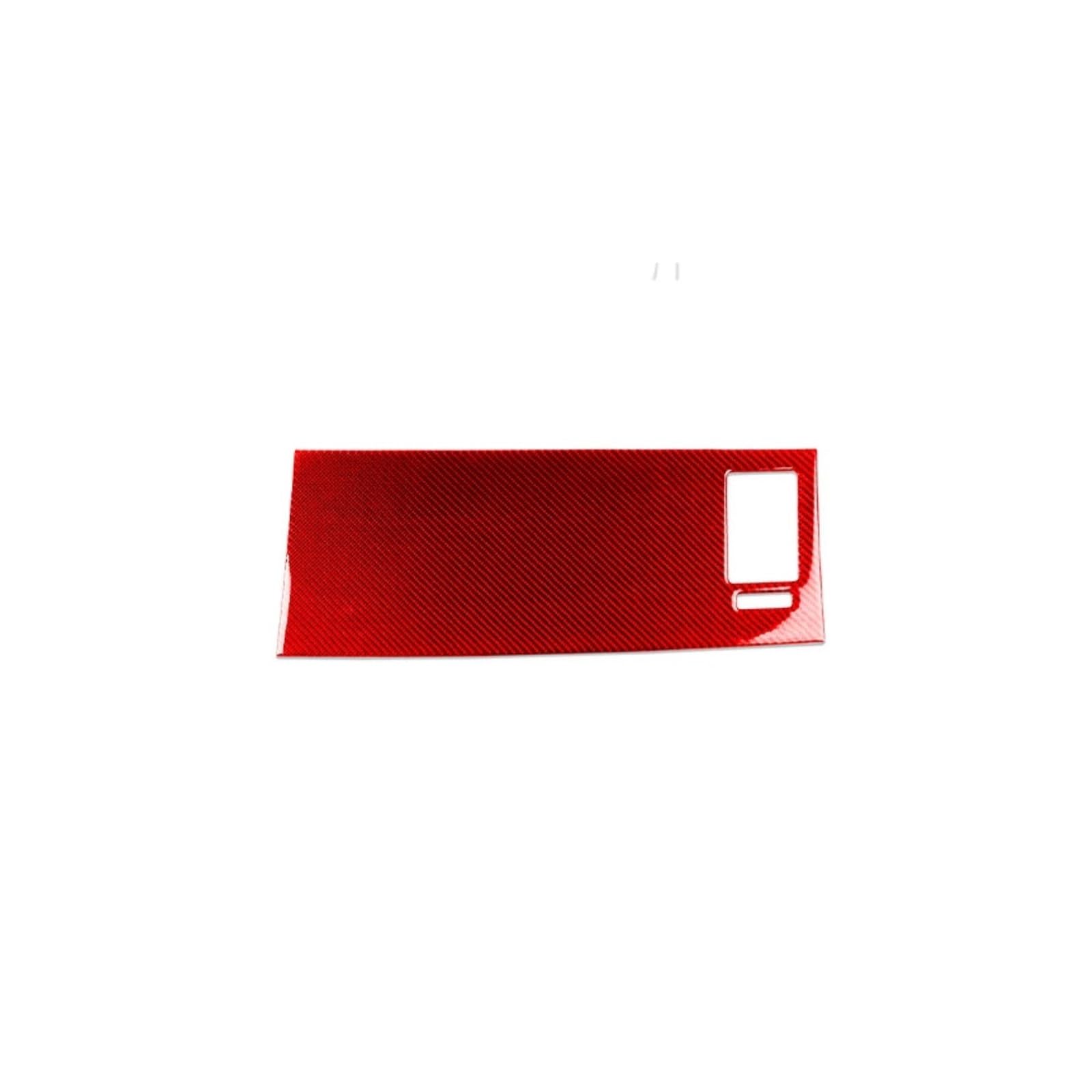 NEGRO Co-Pilot-Instrumententafel-Aufkleber, passend for Mazda, CX9 CX-9 2010-2015, Carbonfaser-Zierleiste, Auto-Innenausstattung, dekorativ Co-Pilot-Zieraufkleber für das Armaturenbrett(Red LHD) von NEGRO