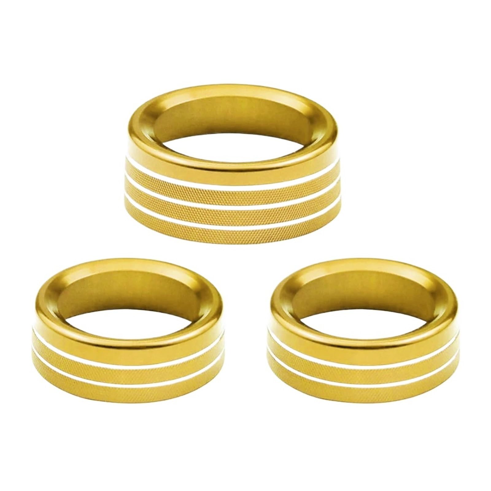 NEGRO Knopfringabdeckung, passend for Dodge, Challenger 2015-2020 Zubehör Ladegerät Dekorative Abdeckung Klimaanlage Lautstärke Radioknopfschalter Armaturenbrett-Knopf-Akzent(Gold) von NEGRO