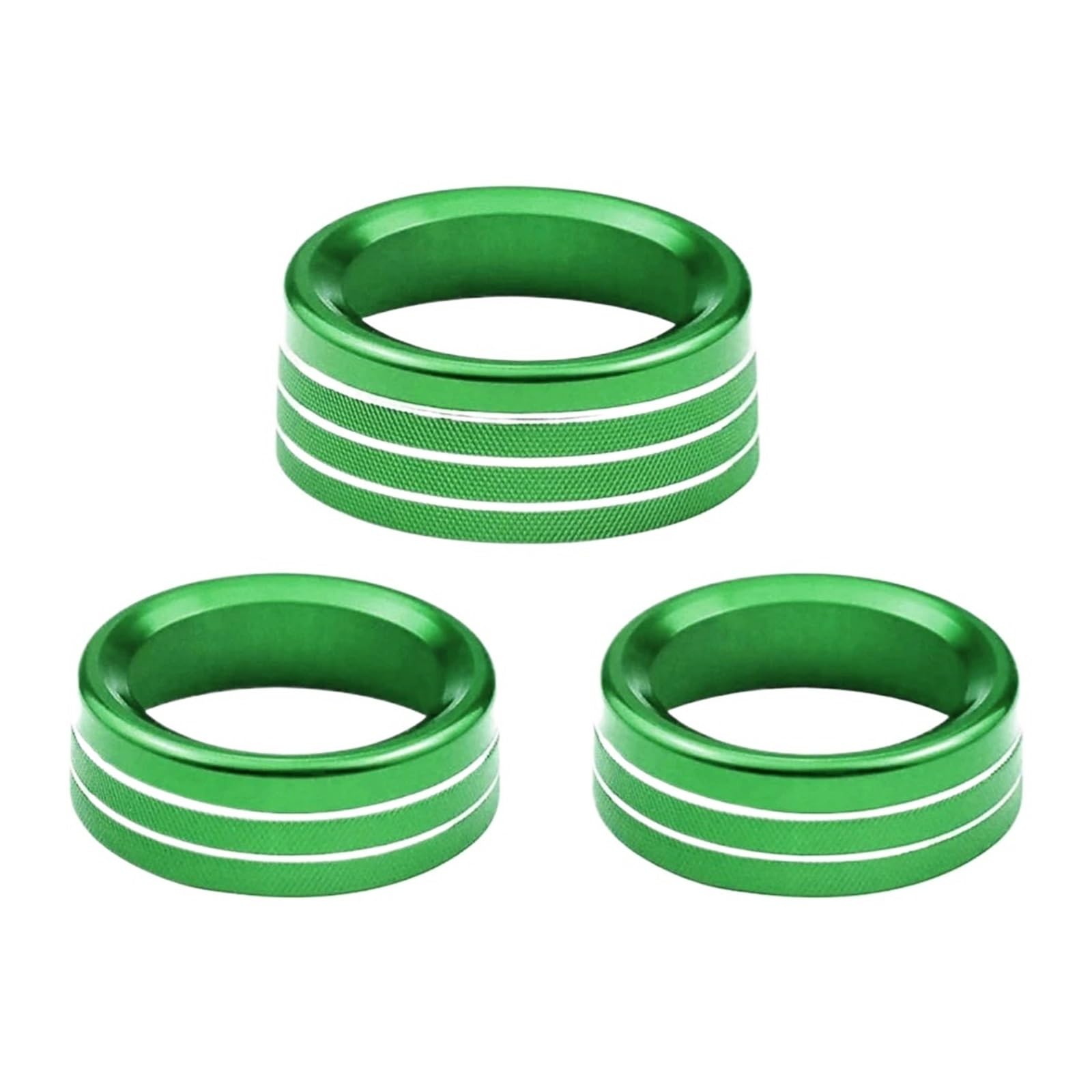 NEGRO Knopfringabdeckung, passend for Dodge, Challenger 2015-2020 Zubehör Ladegerät Dekorative Abdeckung Klimaanlage Lautstärke Radioknopfschalter Armaturenbrett-Knopf-Akzent(Green) von NEGRO