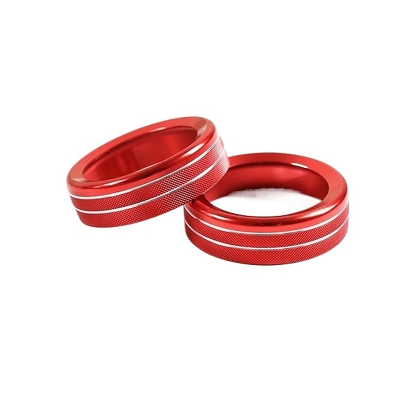 NEGRO Knopfringabdeckung, passend for Ford, Ranger 2015-2018, Zubehör, Auto-Audioschalterverkleidung, Auto-Styling, Auto-Lautstärkeregler-Dekorationsaufkleber Armaturenbrett-Knopf-Akzent(Red) von NEGRO