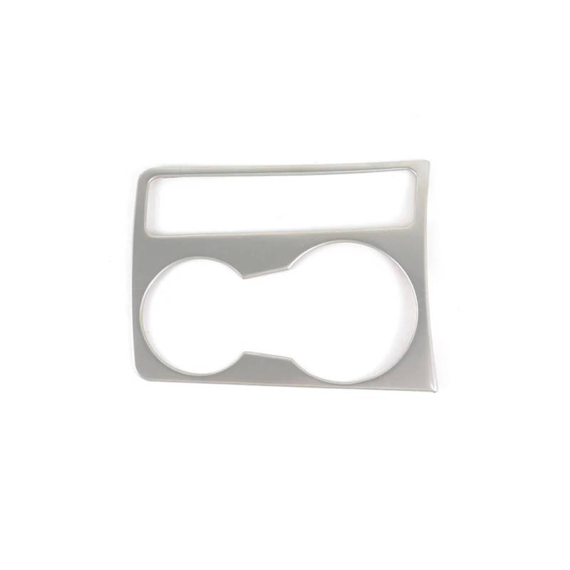 NEGRO Mittelkonsolen-Wasserbecherhalter-Abdeckungs-Ordnungsaufkleber, passend for A4, B8 2010–2016, LHD, Auto-Styling, Innenausstattung mit Edelstahlrahmen Getränkehalter in der Mittelkonsole, dekorat von NEGRO