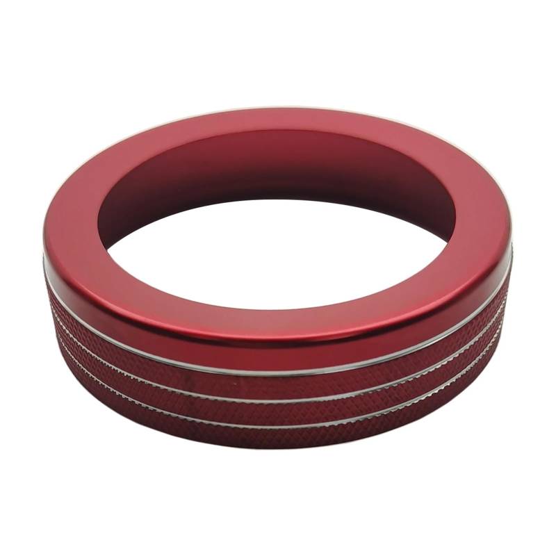 NEGRO Zierleiste for Schaltknaufringabdeckung, passend for Ford, Maverick 2022 2023, rote Mittelkonsole, Aluminiumlegierung Armaturenbrett-Knopf-Akzent von NEGRO