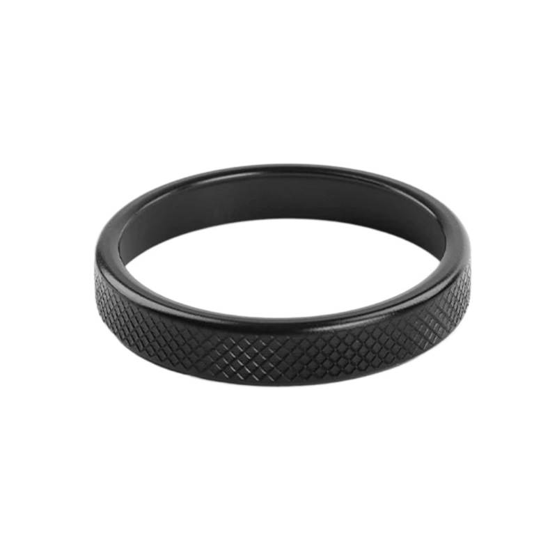 NEGRO Zierleiste for Schaltknaufringabdeckung, passend for KIA, Mohave 2021–2024, Innenverkleidung for Schaltknaufringabdeckung der Mittelkonsole Armaturenbrett-Knopf-Akzent(Black) von NEGRO