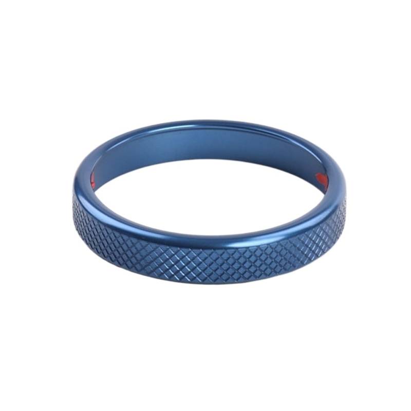NEGRO Zierleiste for Schaltknaufringabdeckung, passend for KIA, Mohave 2021–2024, Innenverkleidung for Schaltknaufringabdeckung der Mittelkonsole Armaturenbrett-Knopf-Akzent(Blue) von NEGRO