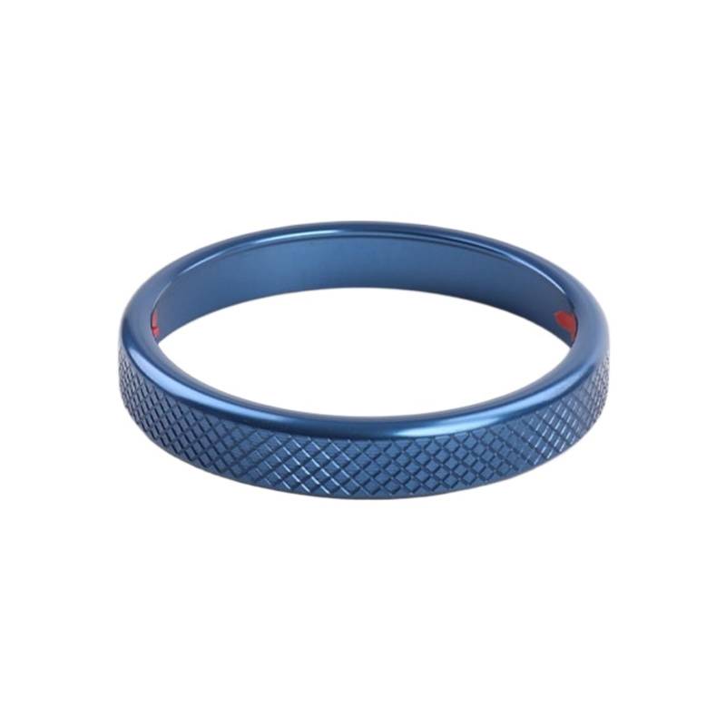 NEGRO Zierringabdeckung for den Schaltknauf, passend for Hyundai, Santa Fe 2021 2022 2023, Zierringabdeckung for den zentralen Schaltknauf der Konsole Armaturenbrett-Knopf-Akzent(Blue) von NEGRO