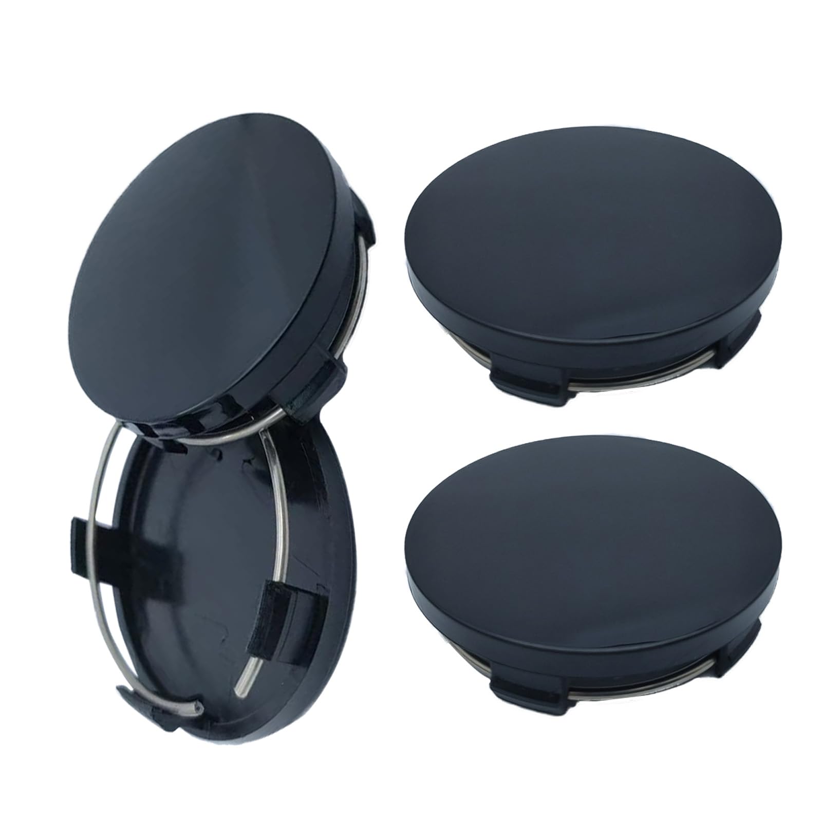 Neodtx Radnabenkappen 4 Stück Universal Nabendeckel OD 60mm ID 56mm Hochwertiges ABS,Radnabenabdeckung Radnabendeckel Polierte Oberfläche, Für Radnaben Auto Zubehör(Schwarz) von NEODTX
