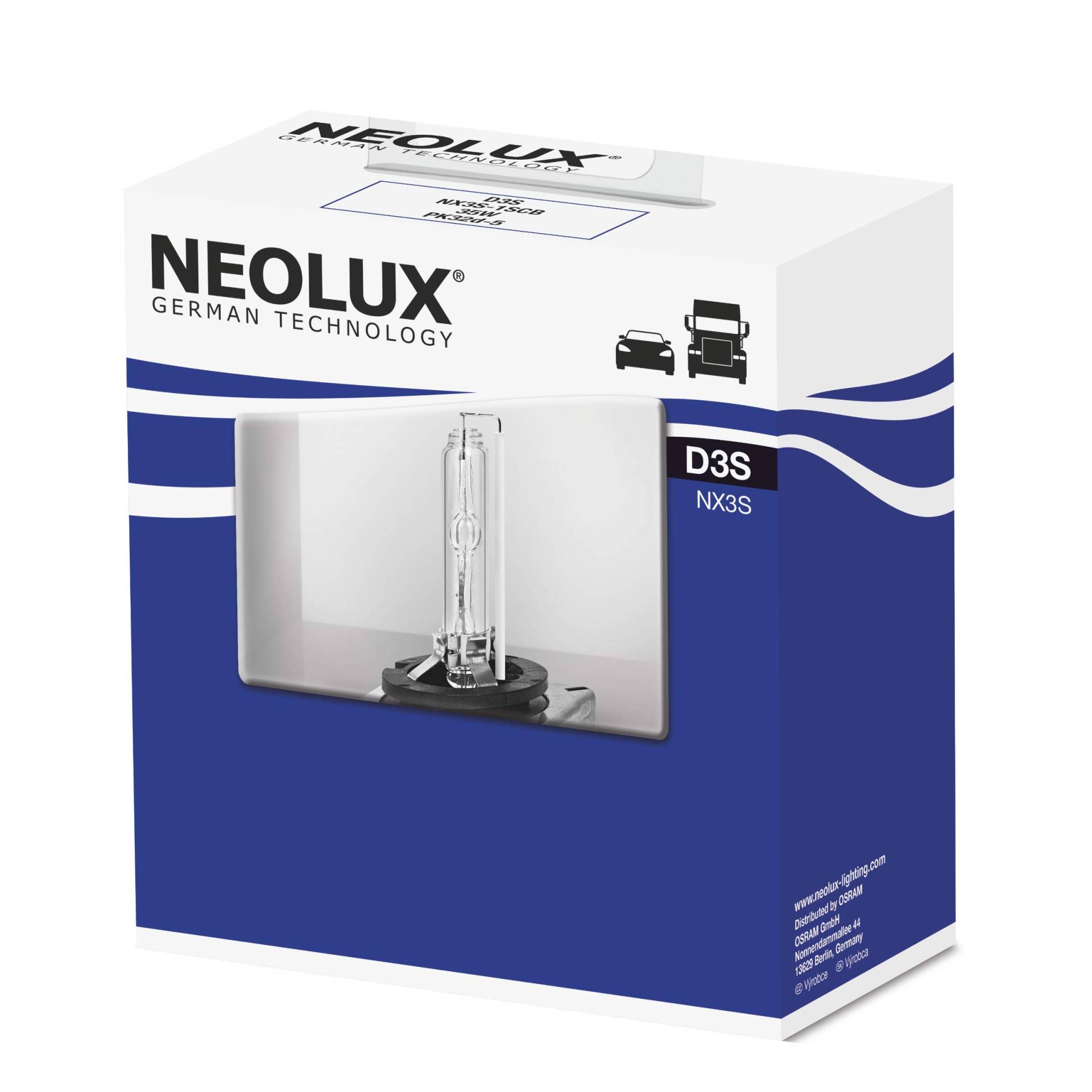 NEOLUX Standard D3S Xenon Scheinwerfer für PKW und LKW, NX3S-1SCB, 4300K, 42V, 35W, Soft Cover Box (1 Birne) von NEOLUX