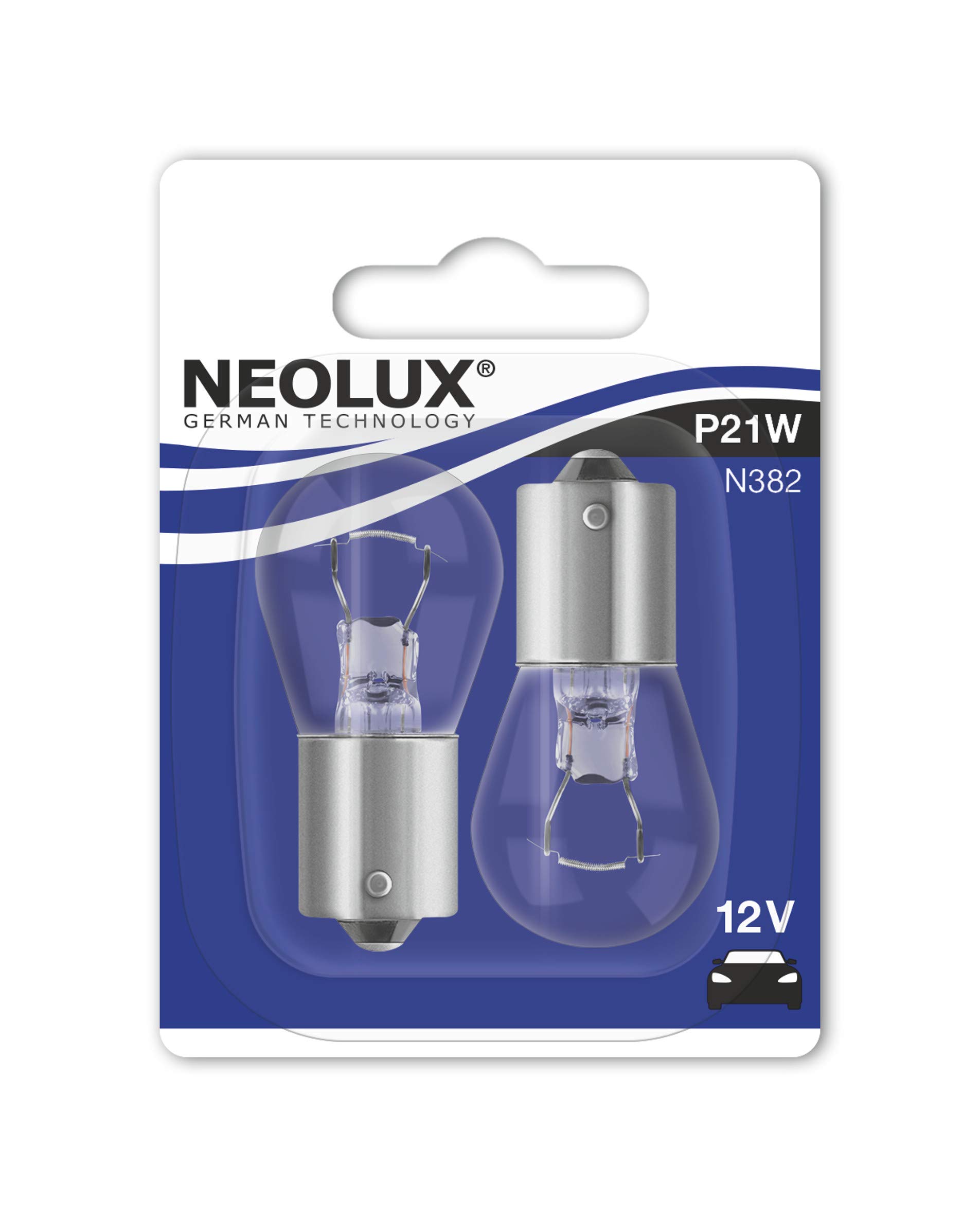 Neolux N382 Halogen Leuchtmittel Standard P21W 21W 12V, 2 Stück von NEOLUX