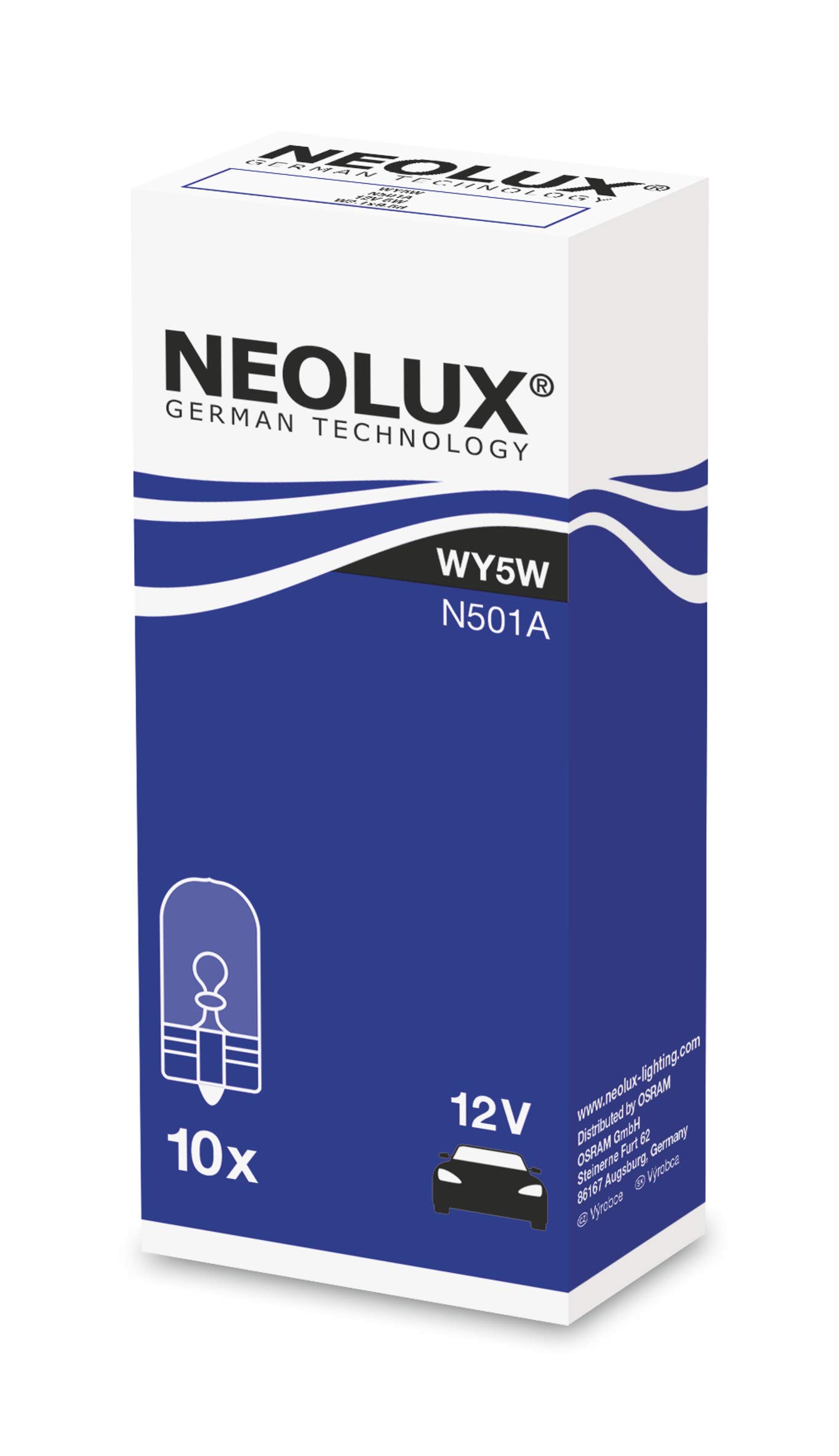 Neolux Standard WY5W, Signalleuchte für Autos und Motorräder, N501A, 12 V, 5 W, 10 Stück Neolux Standard WY5W, Signalleuchte für Autos und Motorräder, N501A, 12 V, 5 W, 10 Stück von NEOLUX