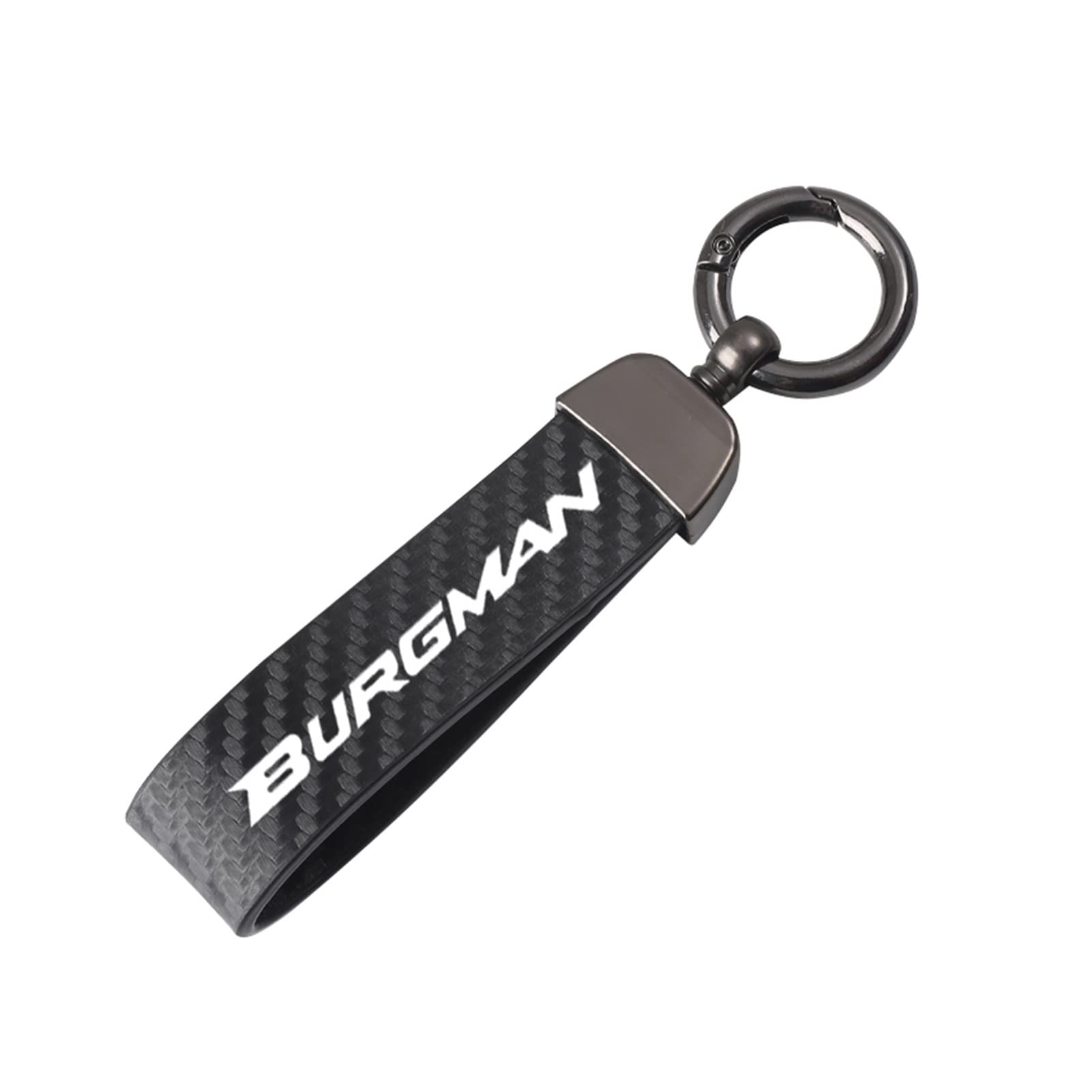 NEOOX Motorrad Schlsselanhnger Kohlefaser Leder Seil Schlsselanhnger Fr Suzuki Burgman AN125 AN200 AN250 AN400 AN650 AN 650 (Schwarz, Normal) von NEOOX