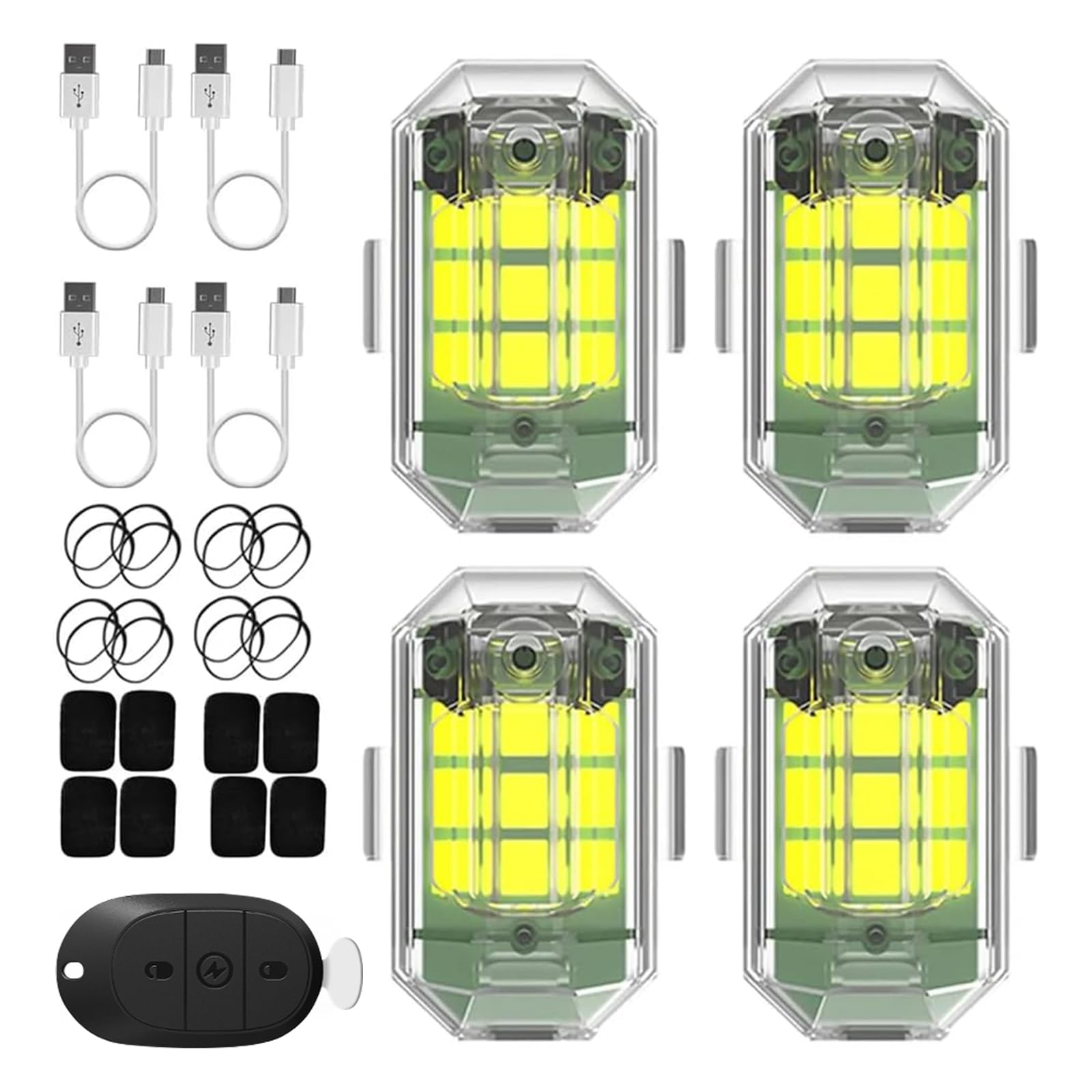 Auto Fernbedienung Blitzlicht,Led Blinklicht,Drahtloses LED-Blitzlicht mit hoher Helligkeit,7 Colours LED-Flugzeug-Blitzlicht und USB-Aufladung,Drohnen-Antikollisionslichter Flugzeug-Blitzlichter von NEOVSUNY