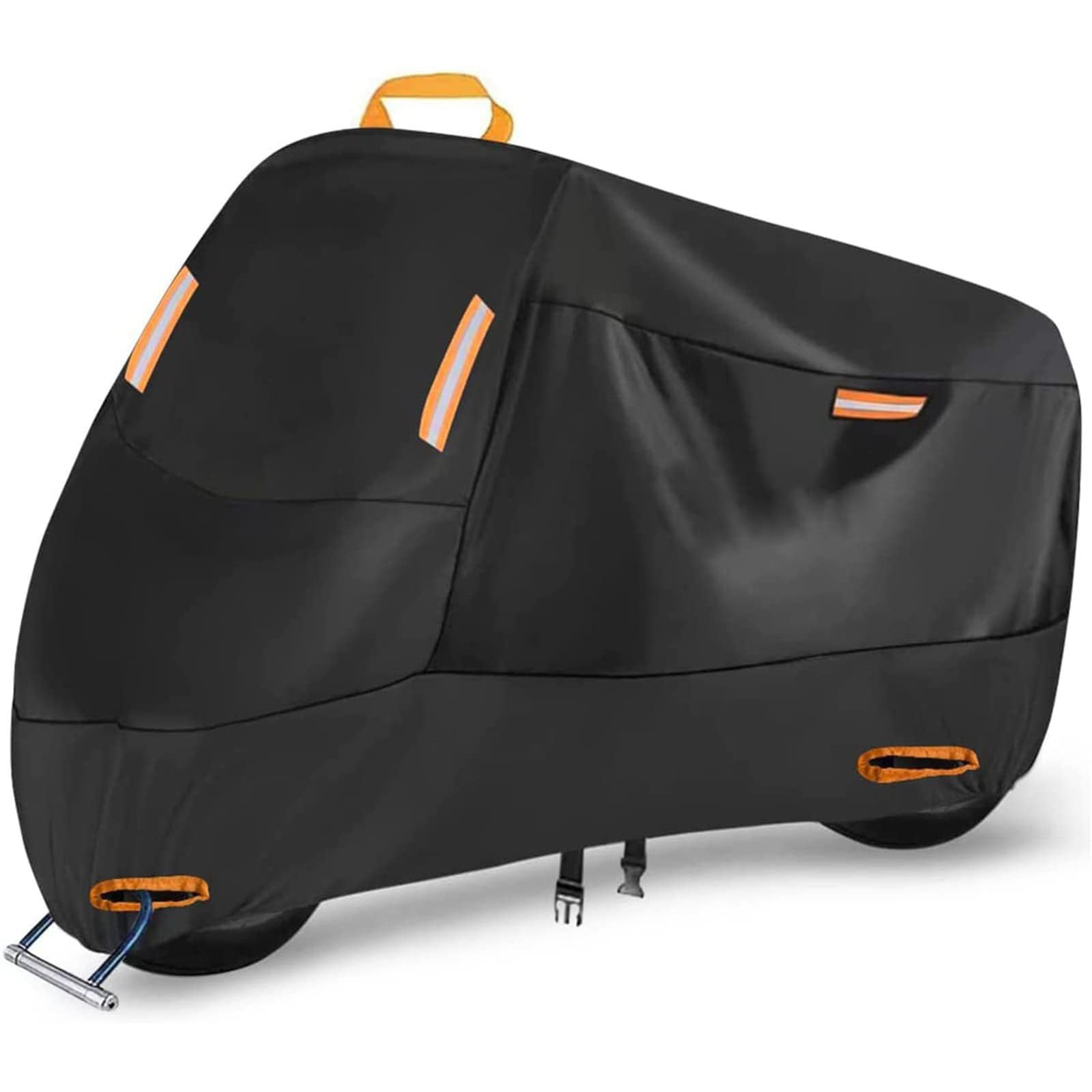 NETHIX Motorrad Abdeckplane für MuZ ETZ 125 / ETZ 150 Outdoor Motorradabdeckung Wasserdicht Winterfest Motorrad Schutzhülle Motorrad Zubehör,L (220 * 95 * 110cm) von NETHIX