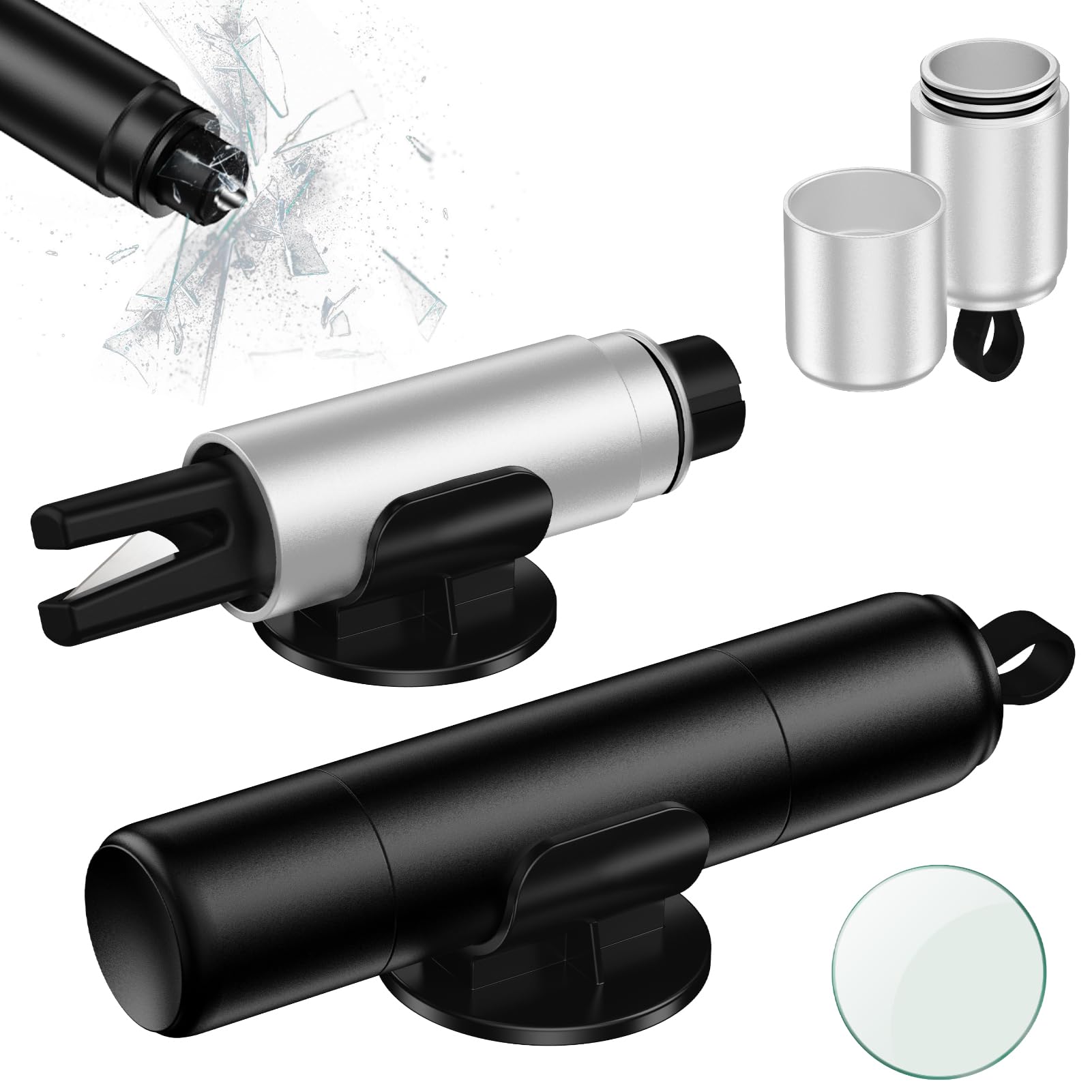 NEUTYPECHIC 2 Stück Gurtschneider Notfallhammer Auto, 2 In 1 Notfallhammer Auto mit Gurtschneider, Tragbarer Glasbrecher und Sicherheitsgurt Cutter, Fensterbrecher für Autoscheibe Notfallrettungs Auto NEUTYPECHIC 2 Stück Gurtschneider Notfallhammer Auto, 2 In 1 Notfallhammer Auto mit Gurtschneider, Tragbarer Glasbrecher und Sicherheitsgurt Cutter, Fensterbrecher für Autoscheibe Notfallrettungs Auto von NEUTYPECHIC