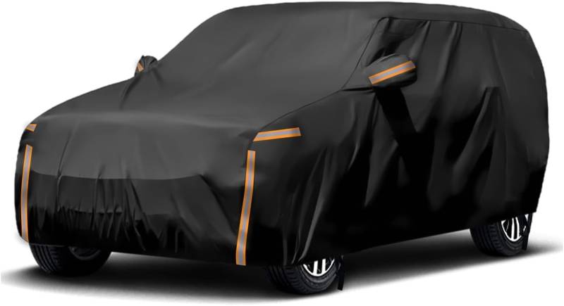 NEVERLAND Auto Abdeckplane Autoabdeckung Winter - Outdoor Autoplane Wasserdicht Auto Garage Winter AutoVollgarage Autohülle mit Reflexionsdesign Car Cover XL 510 * 200 * 180cm von NEVERLAND