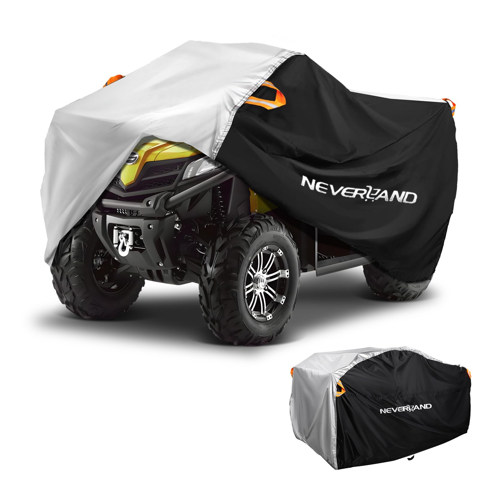 Neverland Quad Abdeckplane ATV Abdeckung,Wasserdicht Innen und Außen Verwendbar Abdeckung für Quad Cover Winter mit Winddichte Schnalle Schneesicher Hagelsicher Staubdicht Quadplane 256 * 110 * 120cm von NEVERLAND