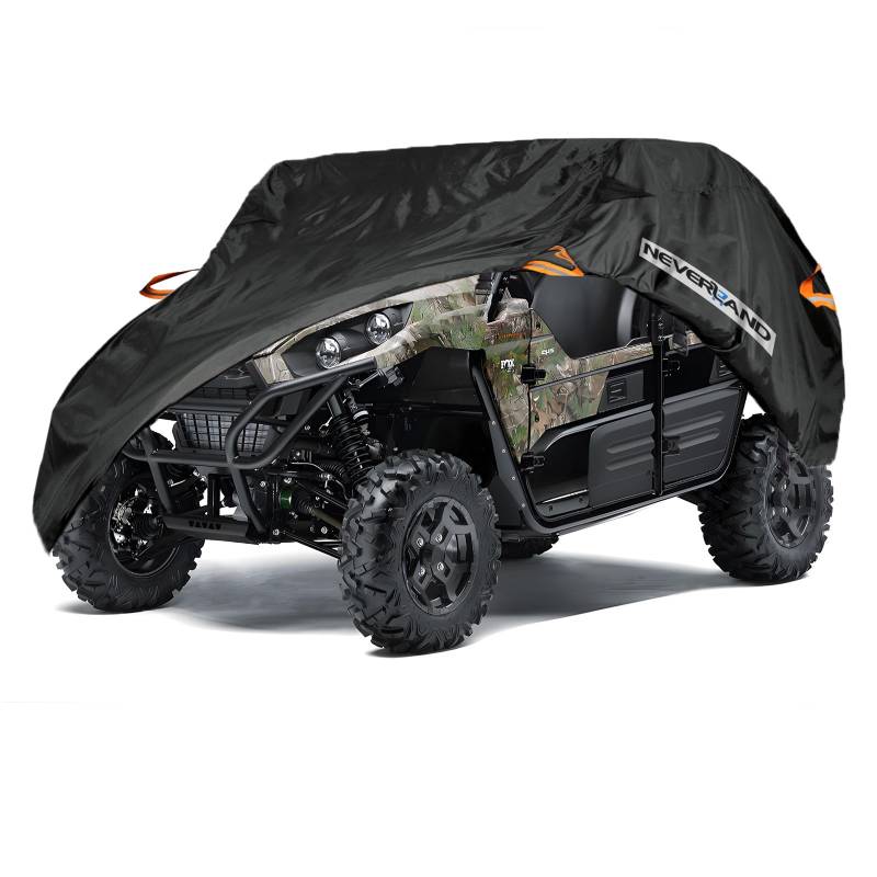 Neverland UTV Abdeckung Heavy Duty Ranger-Abdeckung, wasserdicht, 4-6-Sitzer, Side by Side Cover, 4-Türer, Allwetter-Aufbewahrung mit reflektierendem Streifen, kompatibel mit Polaris RZR General von NEVERLAND