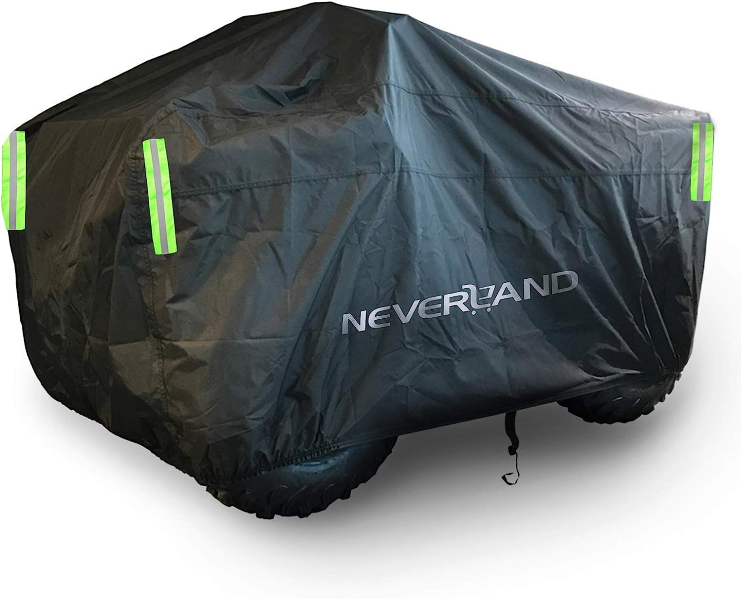 Abdeckplane für Quad Wasserdicht NEVERLAND Quad ATV Abdeckplane Fahrzeug Abdeckung ATV Schutz Cover 300D Oxford Stoff mit Reflektierende Streifen Winterfest Staub Regen UV-Schutz 256x110x120cm von NEVERLAND