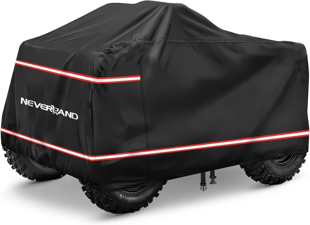 NEVERLAND XXXL Quad ATV Abdeckplane - Quad ATV Fahrzeug Abdeckung Schutz Cover Abdeckung Phosphoreszierend Wasserdicht Winterfest Staubdicht Regen UV-Schutz Wasserfest 210D 256 * 110 * 120cm von NEVERLAND