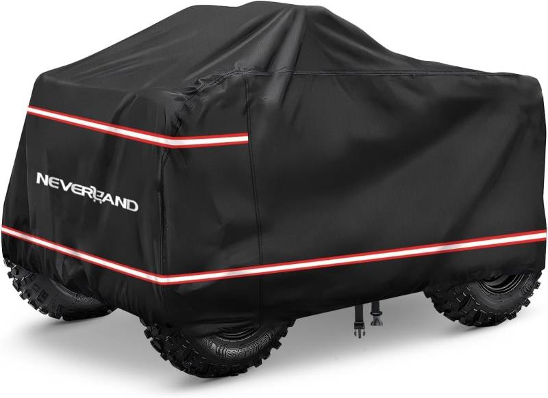 NEVERLAND XXXL Quad ATV Abdeckplane - Quad ATV Fahrzeug Abdeckung Schutz Cover Abdeckung Phosphoreszierend Wasserdicht Winterfest Staubdicht Regen UV-Schutz Wasserfest 210D 256 * 110 * 120cm von NEVERLAND