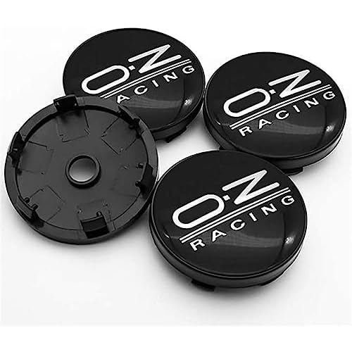 NEZIH 4 Stück Nabendeckel Radnabenkappen für OZ Racing 60 mm, Radkappen Nabenkappen Felgendeckel Radnabendeckel Radnabenabdeckung Radmittelkappen, Schwarz, Plastik, Acrylnitril-Butadien-Styrol von NEZIH
