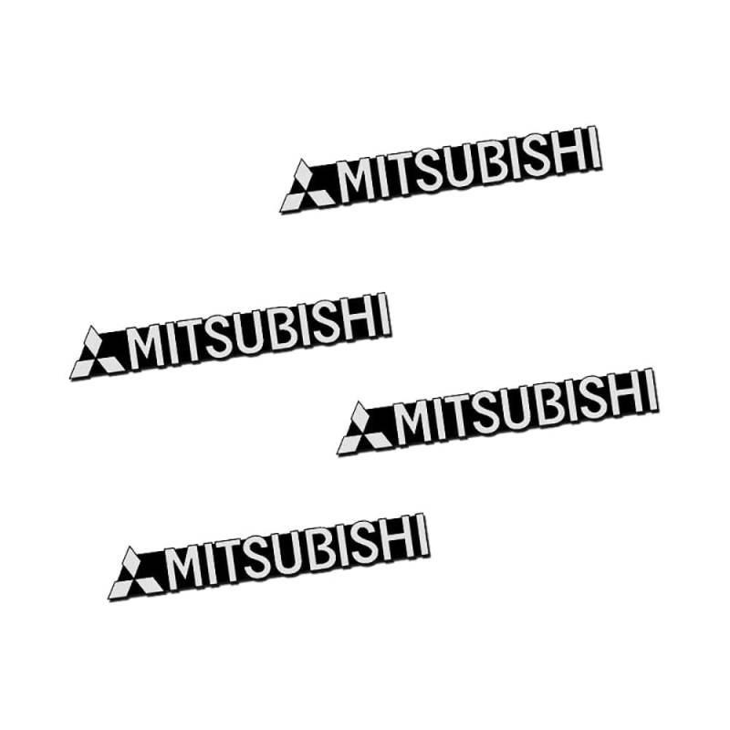 Auto Emblem für Mitsubishi ASX Pajero Outlander Grandis Zinger, Aufkleber Buchstaben Emblem Aufkleber, Auto Body Abzeichen Sticker, Logo Abzeichen Styling Dekorationsaufkleber von NEZIH