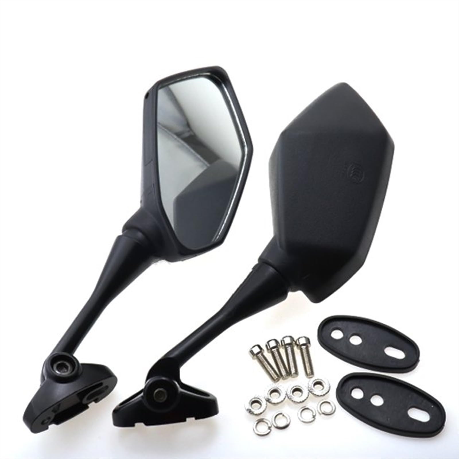 Spiegel für Lenkerende Für CBR 125R 250R 150R 300R 400RR 500R 650R 650F Für CBR RR Spiegel Motorrad Roller Rückspiegel Carbon Look Seitenspiegel Motorrad (Farbe : Schwarz) von NEZIH