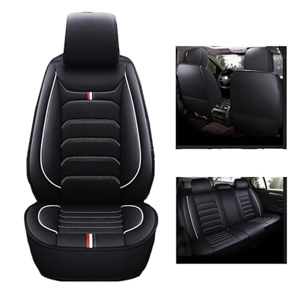 NFAHBAQA Sitzbezüge Auto Leder Komplettset Für VW Scirocco 2009 2010 2011 2012-2016, 5 Sitze Wasserdichtes Universell Autositzbezüge, Auto Sitzbezüge Airbag Kompatibel,Black and White-Deluxe Edition NFAHBAQA Sitzbezüge Auto Leder Komplettset Für VW Scirocco 2009 2010 2011 2012-2016, 5 Sitze Wasserdichtes Universell Autositzbezüge, Auto Sitzbezüge Airbag Kompatibel,Black and White-Deluxe Edition von NFAHBAQA