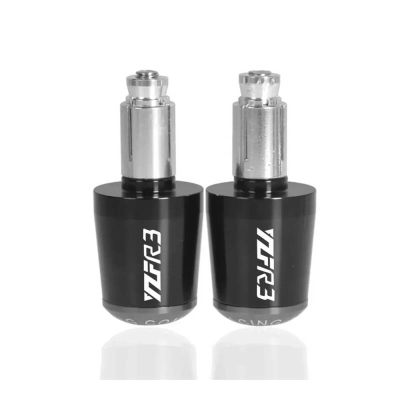 NFNVEKESD Lenkerendstopfen Für Y&amaha Für YZF R3 Alle Baujahre 7/8" Motorrad Universal-Lenkergriffe Enden Gegengewicht Lenker Schieber Endkappe Stecker(Black Gray) von NFNVEKESD