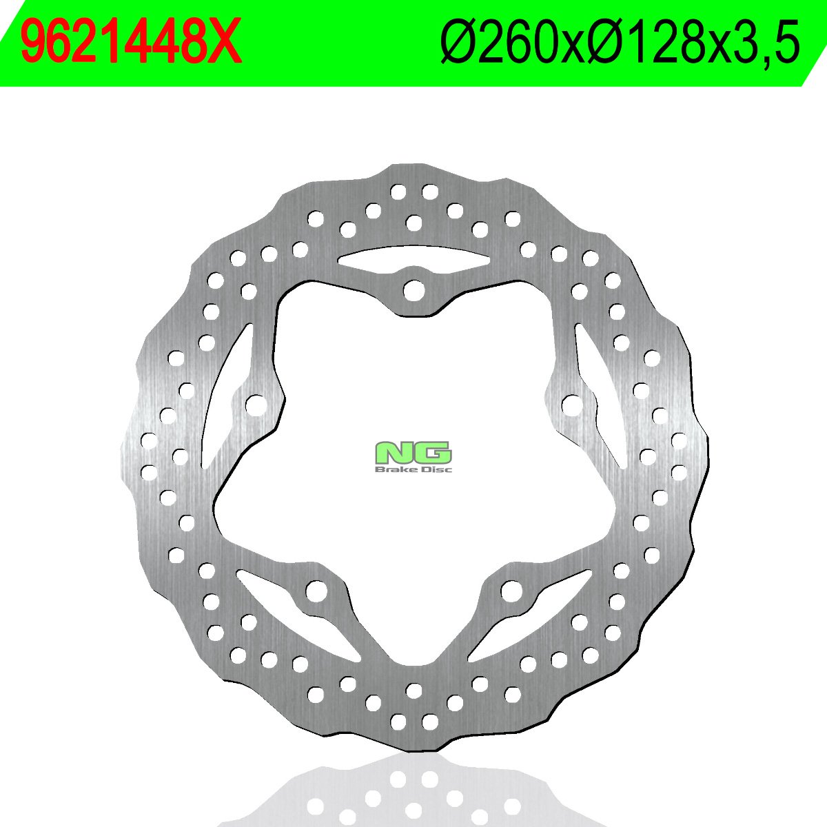 9621448x - gewellte bremsscheibe 1448x ø260 x ø128 x 3,5 kompatibel mit sym joymax i gts 300 2012-2013 9621448x - gewellte bremsscheibe 1448x ø260 x ø128 x 3,5 kompatibel mit sym joymax i gts 300 2012-2013 von NG BRAKE DISK