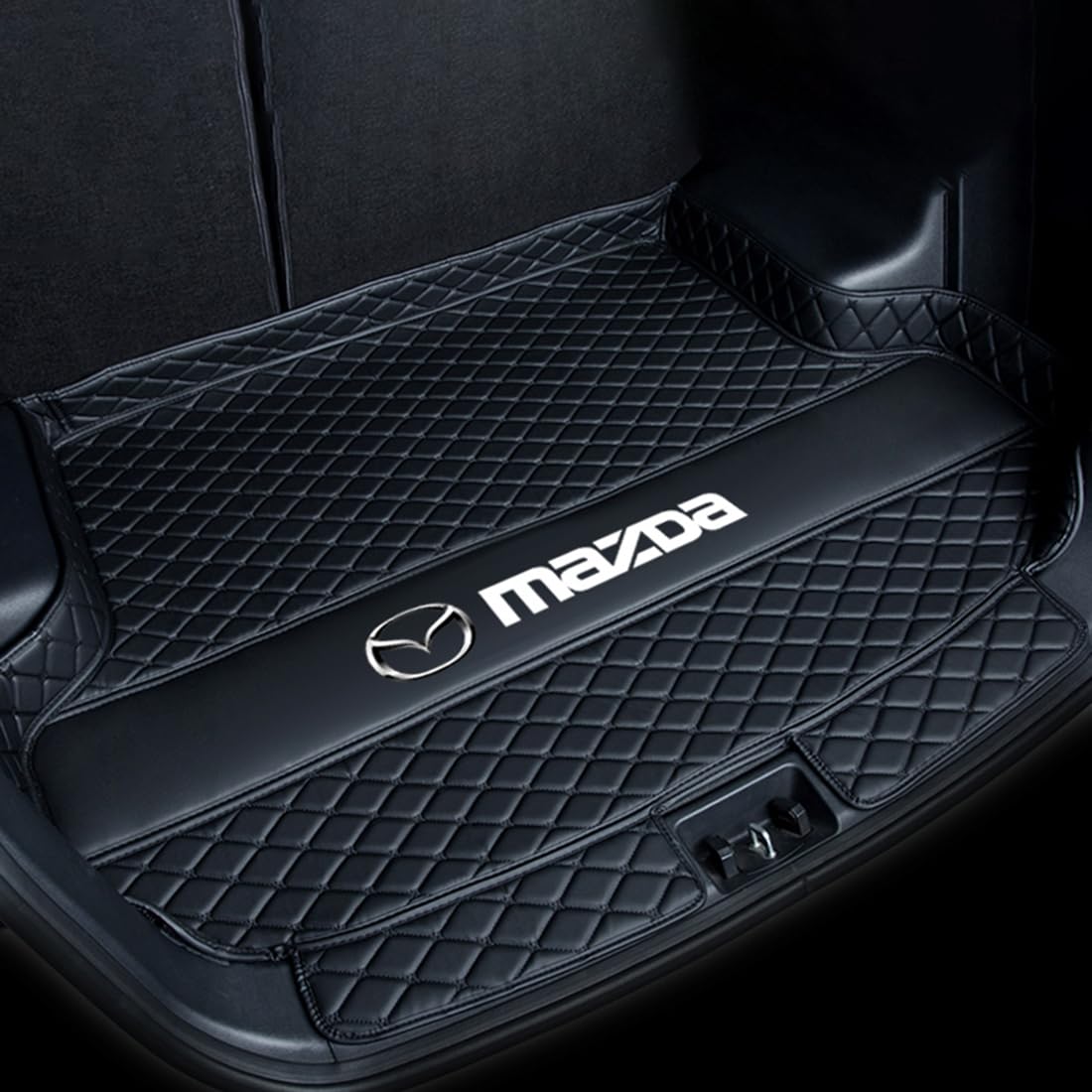 NGANOH Auto Leder Kofferraummatte für Mazda CX-5 2012-2023, Wasserdicht Antirutsch Kofferraumwanne Schutzmatte, Flacher Stil Kofferraummatte,C Black NGANOH Auto Leder Kofferraummatte für Mazda CX-5 2012-2023, Wasserdicht Antirutsch Kofferraumwanne Schutzmatte, Flacher Stil Kofferraummatte,C Black von NGANOH